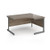 Contract 25 right hand ergonomic desk with graphite cantilever leg 1400mm - nebraska oak top