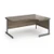 Contract 25 right hand ergonomic desk with graphite cantilever leg 1600mm - nebraska oak top