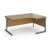 Contract 25 right hand ergonomic desk with graphite cantilever leg 1600mm - oak top
