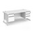 Contract 25 straight desk with 2 and 3 drawer pedestals and white cantilever leg 1800mm x 800mm - white top