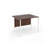 Contract 25 straight desk with white H-Frame leg 1000mm x 800mm - walnut top