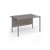 Contract 25 straight desk with graphite H-Frame leg 1200mm x 800mm - grey oak top