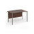 Contract 25 straight desk with graphite H-Frame leg 1200mm x 800mm - walnut top
