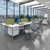 Contract 25 straight desk with silver H-Frame leg 1200mm x 800mm - white top