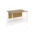 Contract 25 straight desk with white H-Frame leg 1200mm x 800mm - oak top