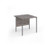 Contract 25 straight desk with graphite H-Frame leg 800mm x 800mm - grey oak top