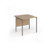 Contract 25 straight desk with graphite H-Frame leg 800mm x 800mm - kendal oak top