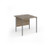 Contract 25 straight desk with graphite H-Frame leg 800mm x 800mm - Nebraska Oak top