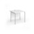 Contract 25 straight desk with silver H-Frame leg 800mm x 800mm - white top
