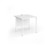 Contract 25 straight desk with white H-Frame leg 800mm x 800mm - white top