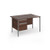 Contract 25 straight desk with 2 drawer pedestal and graphite H-Frame leg 1200mm x 800mm - walnut top