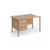 Contract 25 straight desk with 3 drawer pedestal and graphite H-Frame leg 1200mm x 800mm - beech top