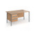 Contract 25 straight desk with 3 drawer pedestal and graphite H-Frame leg 1400mm x 800mm - beech top