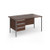 Contract 25 straight desk with 3 drawer pedestal and graphite H-Frame leg 1400mm x 800mm - walnut top