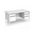 Contract 25 straight desk with 2 and 3 drawer pedestals and white H-Frame leg 1600mm x 800mm - white top