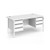 Contract 25 straight desk with 3 and 3 drawer pedestals and white H-Frame leg 1600mm x 800mm - White Top