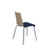 Fundamental dining chair with beech back, fabric seat and chrome frame - made to order fabric
