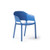 Contra one piece polypropylene chair with integrated arms in blue