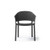 Contra one piece polypropylene chair with integrated arms in black