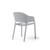 Contra one piece polypropylene chair with integrated arms in pearl grey