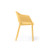 Contra one piece polypropylene chair with integrated arms in yellow