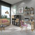 Cairo cube storage unit 950mm high with 4 open boxes and sleigh frame legs - white