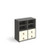 Universal cube storage unit 875mm high on glides with 2 matching shelves and 2 sets of drawers - grey with white inserts