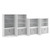 Systems double door cupboard 1600mm high - White