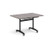 Rectangular deluxe flip top meeting table with black frame 1200mm x 800mm - grey oak