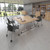 Rectangular deluxe flip top meeting table with black frame 1200mm x 800mm - Light Grey