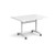 Rectangular deluxe flip top meeting table with white frame 1200mm x 800mm - white