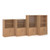 Deluxe combination unit with glass upper doors 2000mm high with 4 shelves - beech