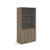 Deluxe combination unit with glass upper doors 2000mm high with 4 shelves - Nebraska Oak