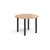 Circular black radial leg meeting table 1000mm - beech