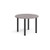 Circular black radial leg meeting table 1000mm - grey oak