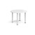 Circular white radial leg meeting table 1000mm - white