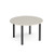 Circular black radial leg meeting table 1200mm - Light Grey
