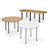 Circular silver radial leg meeting table 1200mm - Onyx Grey