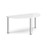 Semi circular chrome radial leg meeting table 1600mm x 800mm - white