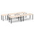 Rectangular chrome radial leg meeting table 1200mm x 800mm - white