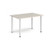 Rectangular silver radial leg meeting table 1200mm x 800mm - Light Grey