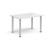 Rectangular silver radial leg meeting table 1200mm x 800mm - white