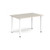 Rectangular white radial leg meeting table 1200mm x 800mm - Light Grey