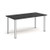 Rectangular chrome radial leg meeting table 1600mm x 800mm - Black