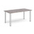 Rectangular chrome radial leg meeting table 1600mm x 800mm - grey oak