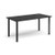 Rectangular black radial leg meeting table 1600mm x 800mm - Black