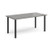 Rectangular black radial leg meeting table 1600mm x 800mm - onyx grey