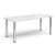 Rectangular chrome radial leg meeting table 1800mm x 800mm - white