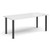 Rectangular black radial leg meeting table 1800mm x 800mm - white