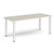 Rectangular silver radial leg meeting table 1800mm x 800mm - Light Grey